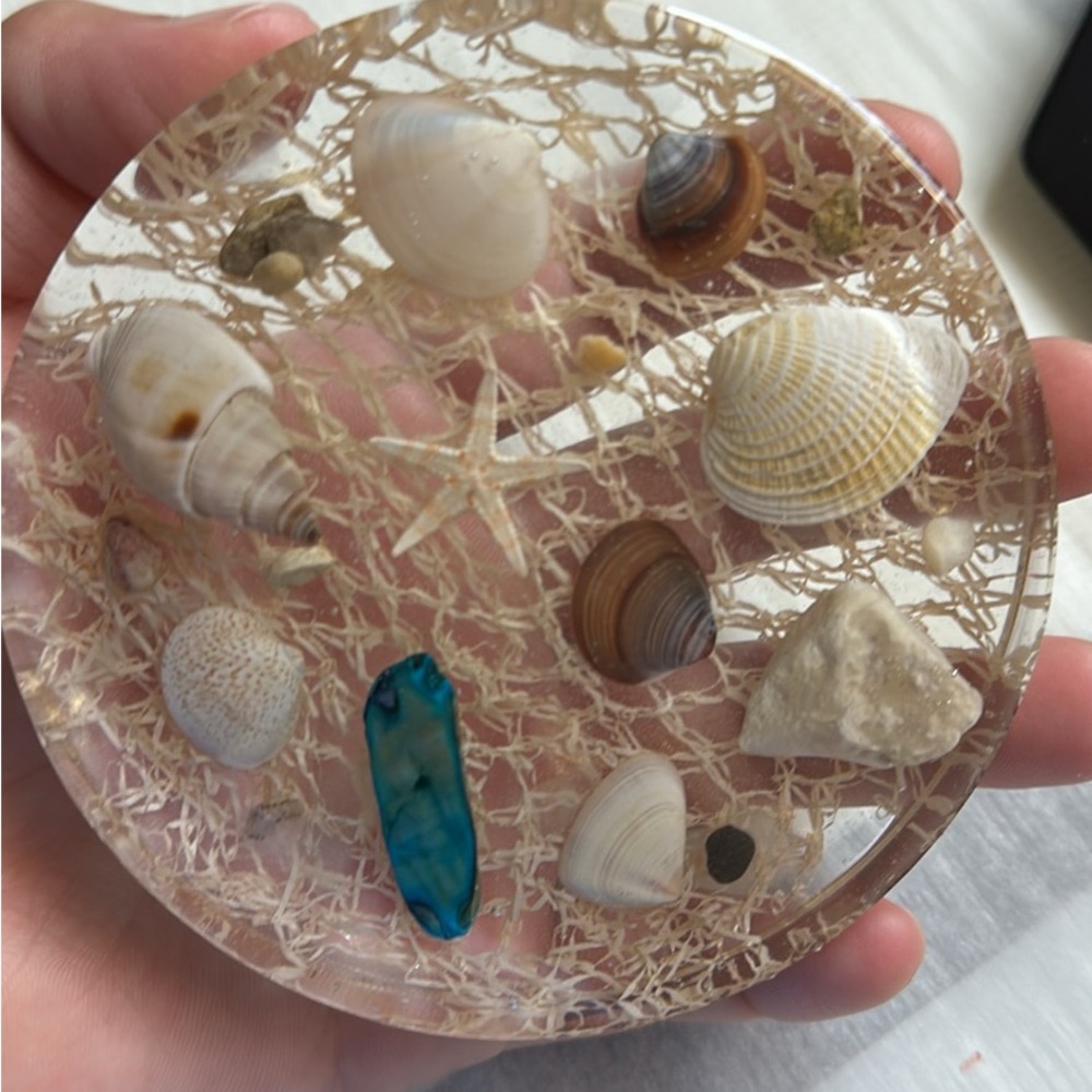 Coastal Shell Resin Coaster